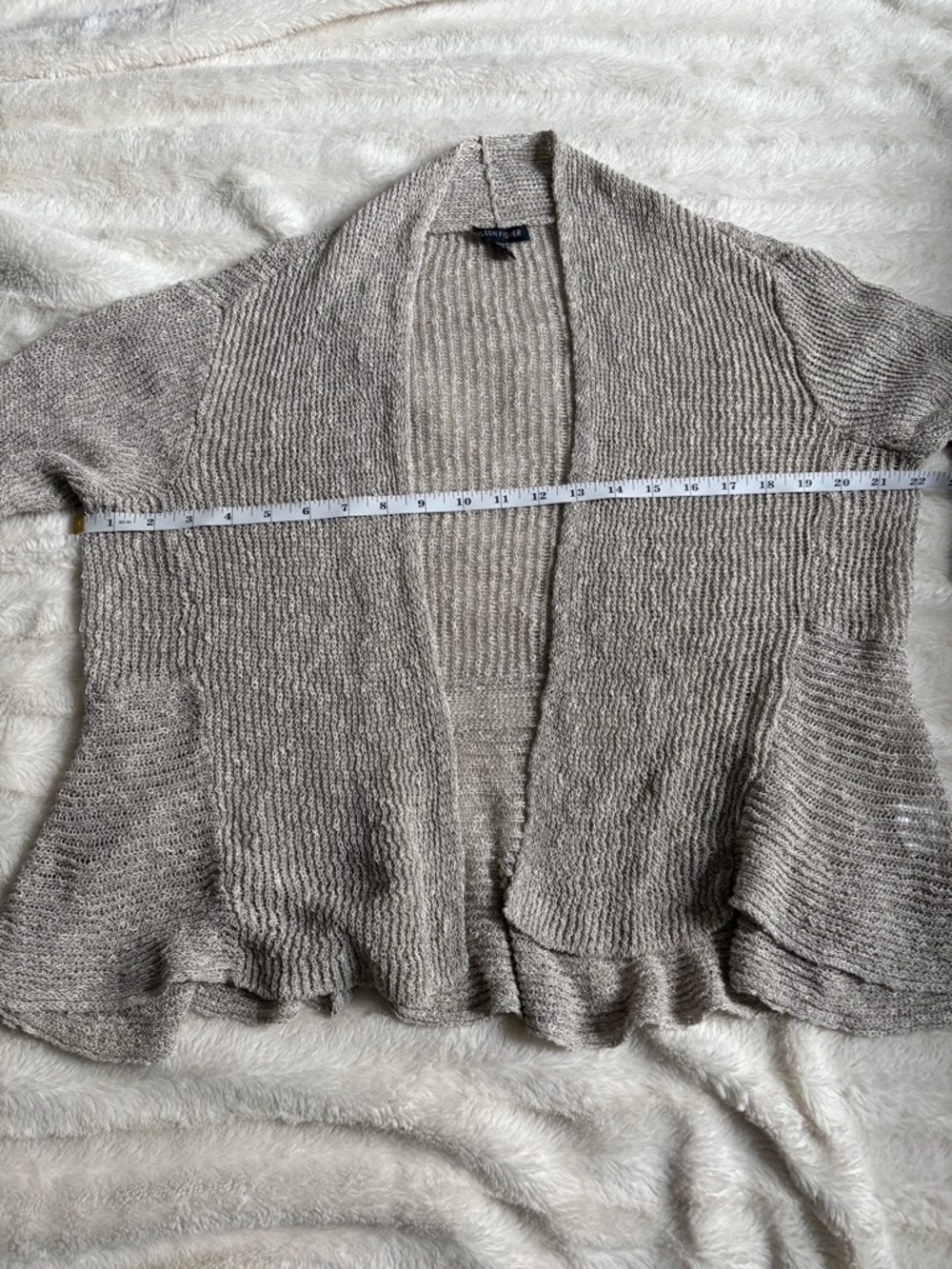 Eileen Fisher Women's Open-Front Spring Cardigan Size Large Linen Blend - Picture 5 of 9